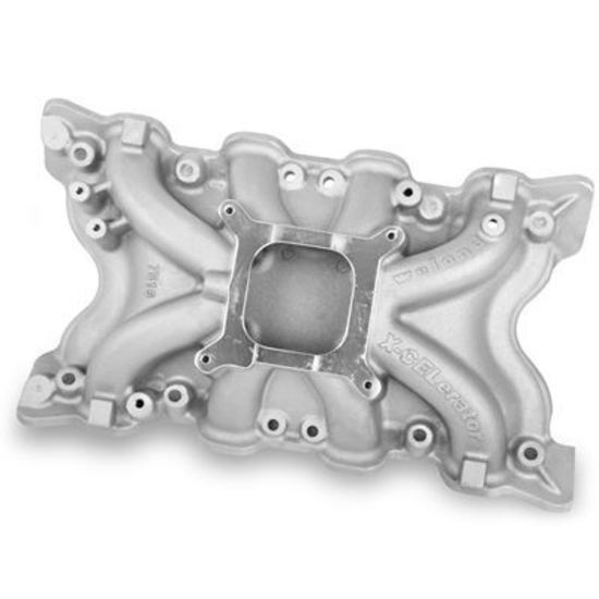 Intake Manifold X-CELerator Single Plane Aluminum Natural Square Bore Ford 351C 2V Each