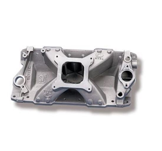 Intake Manifold Team G Single Plane Aluminum Natural Square Bore Chevy Small Block Each