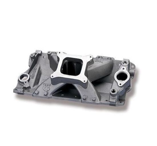 Intake Manifold Team G Single Plane Aluminum Natural Square Bore Chevy Small Block Each