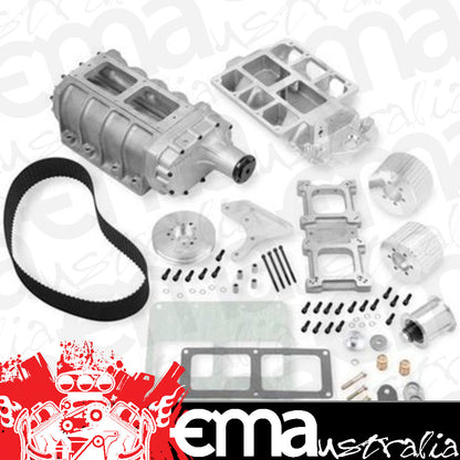 Supercharger System Roots 6-71 Series Polished Chevy 1955-86 Small Block Kit