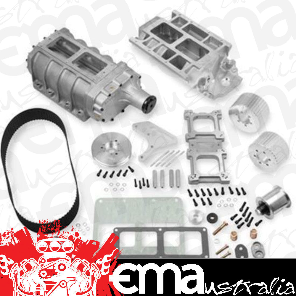 Supercharger System Roots 6-71 Series Satin 8 Percent Underdrive Chevy Big Block Kit