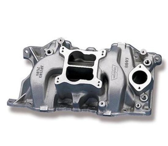 Intake Manifold Action+Plus Dual Plane Aluminum Natural Square/Spread Bore Chrysler 318 340 360 Each