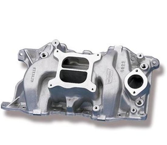 Intake Manifold Stealth Dual Plane Aluminum Natural Square Bore Each