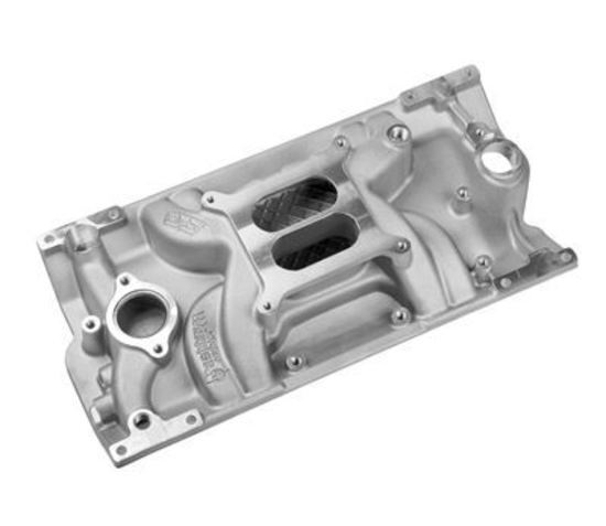 Intake Manifold Street Warrior Dual Plane Aluminum Natural Square Bore Chevy Small Block Vortec Heads