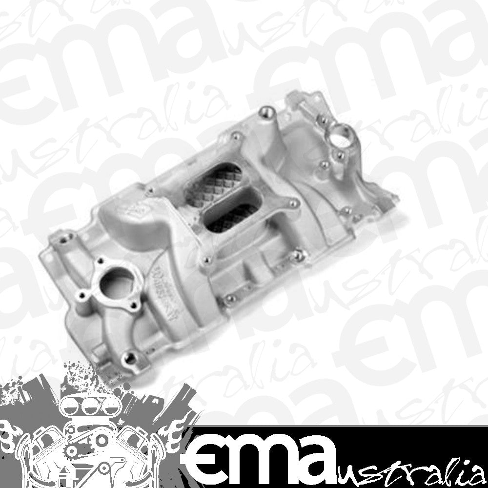 Intake Manifold Speed Warrior Aluminum Natural Non-EGR Square Bore Chevy Small Block Gen I Each