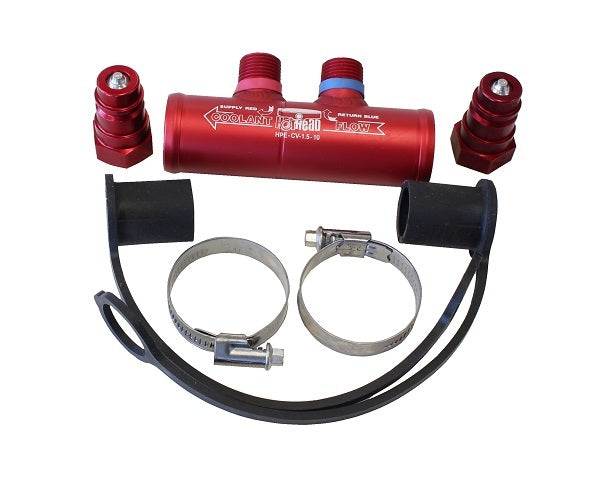 Hot Head HPE-CV-1.5-KT Integrating Check Valve Fits 1-1/2" Radiator Hose Check Valve Dry Break Fittings Dust Caps And Hose Clamps