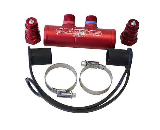 Hot Head HPE-CV-1.5-KT Integrating Check Valve Fits 1-1/2" Radiator Hose Check Valve Dry Break Fittings Dust Caps And Hose Clamps