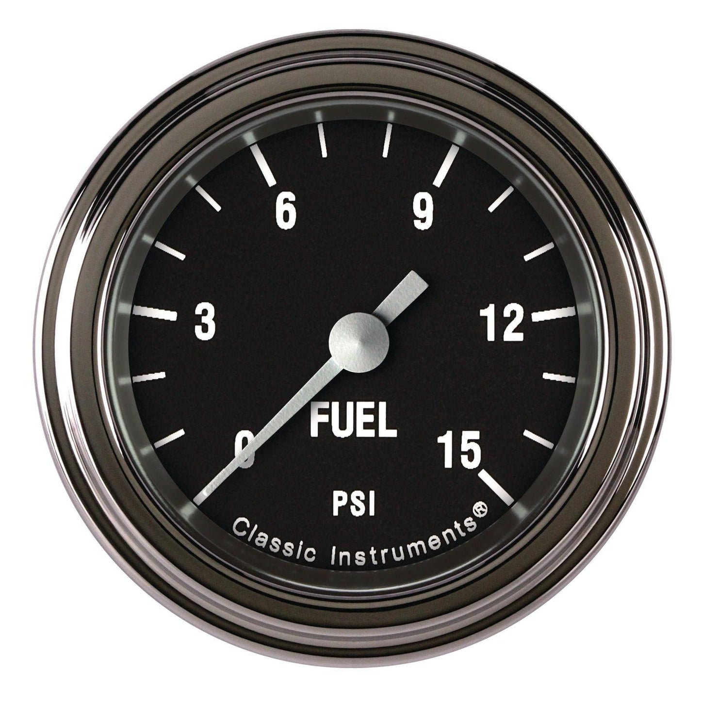 Classic Instruments HR145SLF Hot Rod 2-1/8" Fuel Pressure Gauge, 15 psi