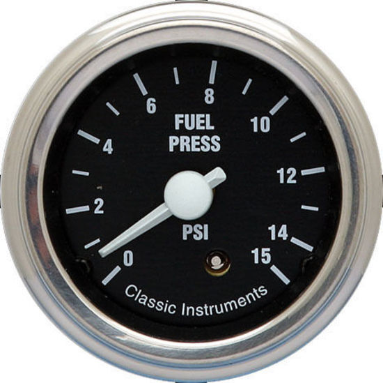 Classic Instruments HR15SLF Hot Rod - Fuel Pressure Gauge 15 PSI 2-1/8"