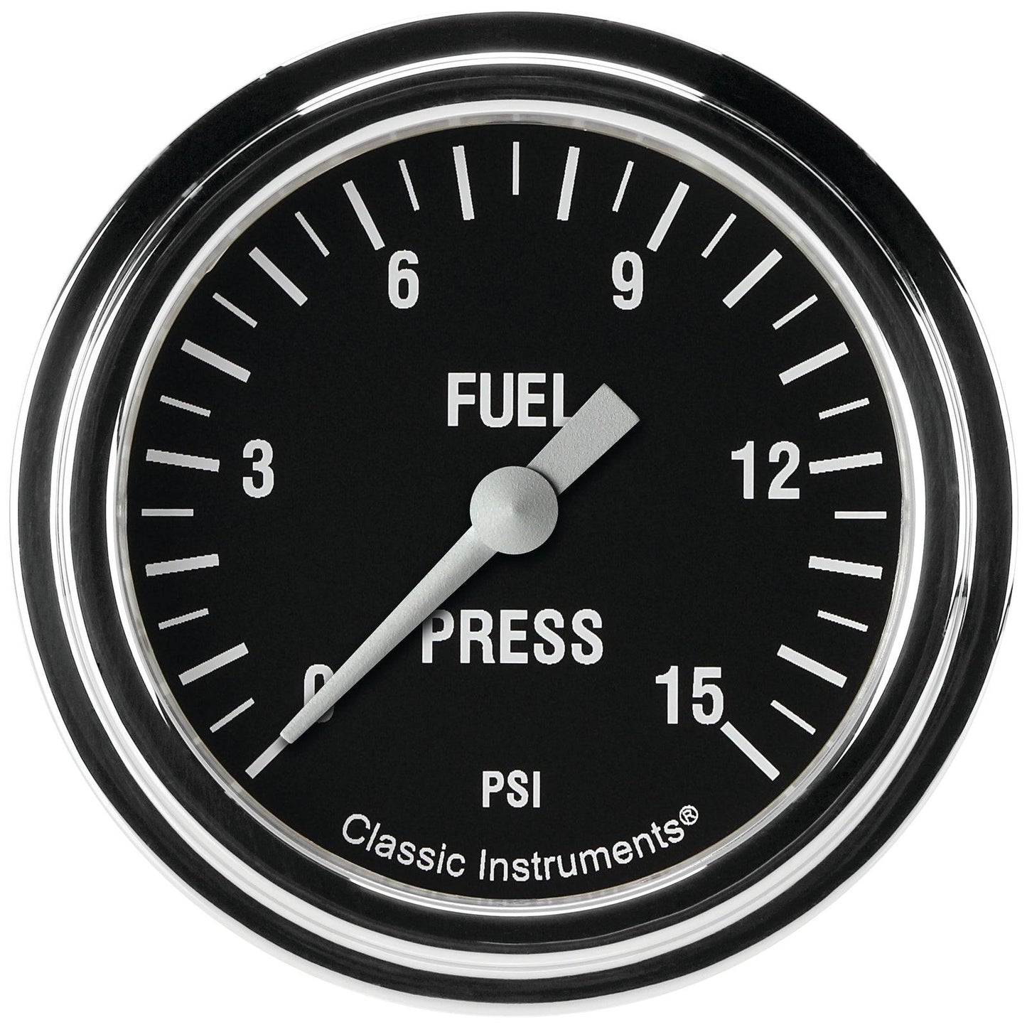 Classic Instruments HR345SLF Hot Rod 2 5/8" Fuel Pressure Gauge, 15 psi