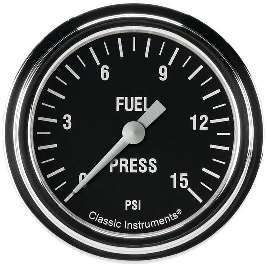 Classic Instruments HR345SLF Hot Rod 2 5/8" Fuel Pressure Gauge, 15 psi