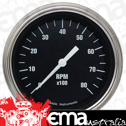 Classic Instruments | HR80SLF | Hot Rod - Tachometer 8K RPM 3-3/8"