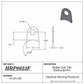 Hephner Racing Products HRP-0023F Brake Line Tab suit -3 Bulkhead w/ Radius Bottom