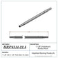Hephner Racing Products HRP-4311-22.5 Polished Aluminium Radius / Swedge Rod 22.5" L X 1-1/8" O.D X 5/8"