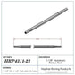Hephner Racing Products HRP-4311-23 Polished Aluminium Radius / Swedge Rod 23" L X 1-1/8" O.D X 5/8"