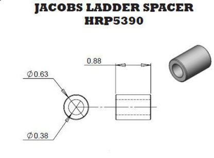 Hephner Racing Products HRP-5390 Aluminium Spacer suit Jacobs Ladder