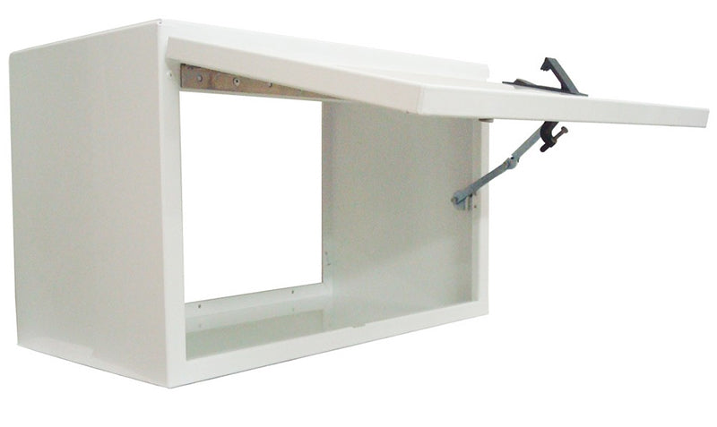 Hephner Racing Products HRP-6509-24-WHT Overhead Cabinet White Powder Coat 24" Length w/ Single Flip Up Door