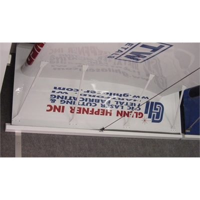 Hephner Racing Products HRP-6550 Top Wing Wall Tray 74" Long White Powder Coated