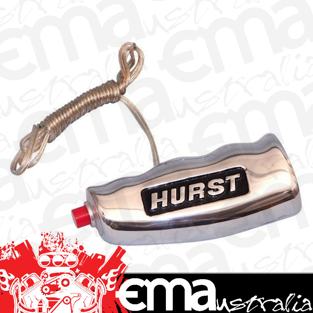 Hurst HU1530010 Universal Shift T-Handle w/ Button Brushed Alloy Logo