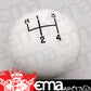 Hurst HU1630003 Classic 4 Speed Shifter Knob White Universal 3/8-16" Thread