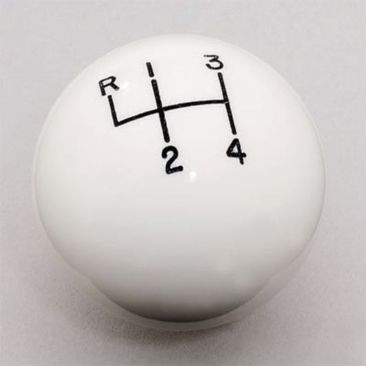 Hurst HU1630003 Classic 4 Speed Shifter Knob White Universal 3/8-16" Thread