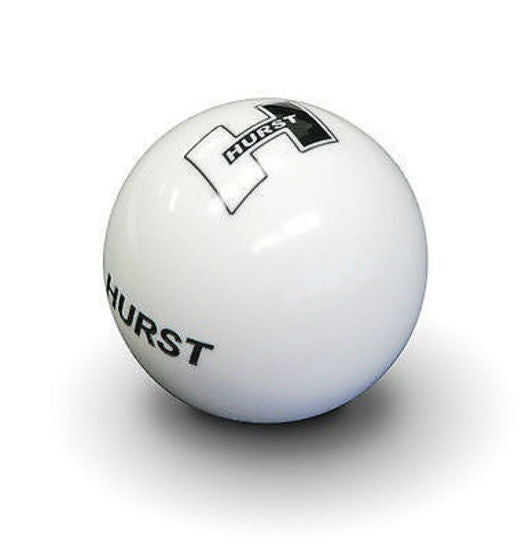 Hurst HU1631401 Universal Round Shifter Knob White PlasticLogo