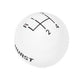 Hurst HU1637626 Replacement 4 Speed Shifter Knob White w/ Logo 3/8"-16 Thread