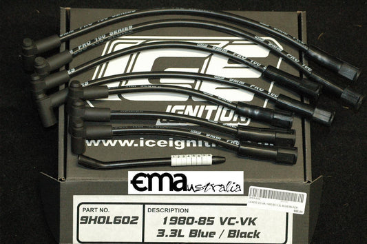 Holden Commodore6 CylVC-VK 9mm Leads Commodore Vc-Vk 3.3L Blue Black Engine ICE Ignition ICE-9HOL602