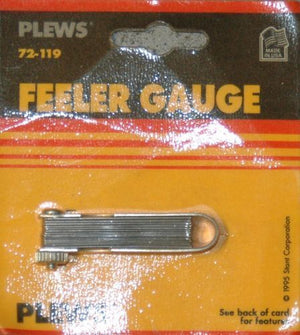 Plews Tools 72-119 Mini Feeler Gauge 0.010" To 0.035" .254-.889mm - Nos