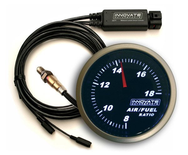 Innovate Motorsports IM3802 G3 Air/Fuel Rastio Gauge Kit - Black Face 2-1/16" w/ Lc-2 Wideband Controller & O2 Sensor