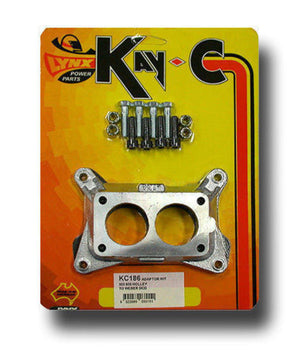 Kay-C KC186 Aluminium Adaptor Kit Weber Dcd To Holley 350-500 2Bbl 2300 Series