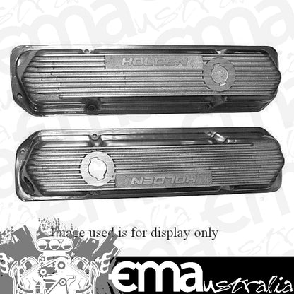 KC KC209P Alloy Valve Covers Polished Non Vented suit Holden 253-308 V8 1969-89