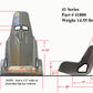 Kirkey KI41800 Pro Drag Aluminium Seat , 20" Hip Width, 18¶ø Layback