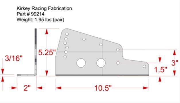 Kirkey KI99214 Lower Floor Mount Seat Mounting Bracket (PAIR)