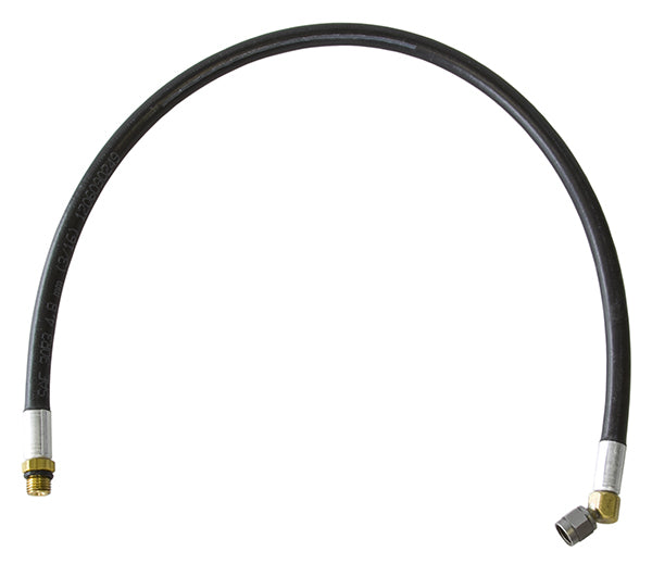 Kinsler KIN-1971-19 Nozzle Hose 19" -3 an Male + O-Ring w/ -3 an Female Swivel 45ø End