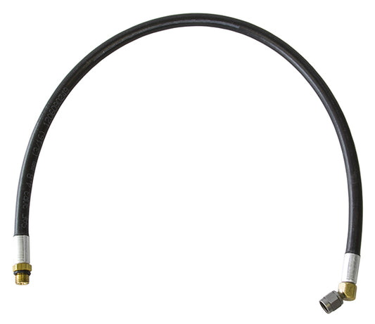 Kinsler KIN-1972-18.5 Nozzle Hose 18.5" -3 an Male + O-Ring w/ -3 an Female Swivel 45ø End