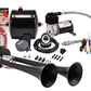 Kleinn KLN-HK2-1 ProBlaster Compact Black Dual Air Horn Kit
