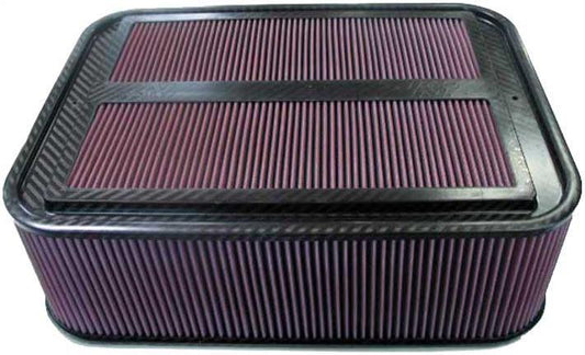 K&N Filters KN100-8567 Large Sprintcar Airbox Assembly Carbon Fibre W/ Blank Base & Rubber Inserts