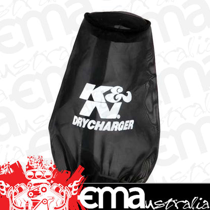 K&N Filters KN22-8030DK Black Round Tapered Precharger Filter Wrap Suit 4" Id Base W/ 2" Id Top X 6" H Filter