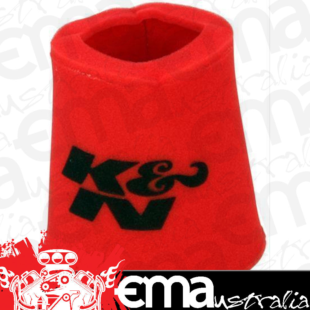 K&N Filters KN25-0810 Foam Precharger Filter Wrap Red 6" Id Base X 5" Id Top X 9" H