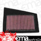 K&N Filters KN33-2194 Replacement Panel Filter Suit 1997-2013 Renault Laguna, Megane, Clio & Kango
