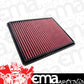 K&N Filters KN33-2656 Replacement Panel Filter Suit 1989-1995 Ferrari 348 Tb & Ts 3.4L