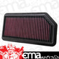K&N Filters KN33-2960 Replacement Panel Filter Suit 2008-2013 Hyundai I20 1.2, 1.4, 1.6L & Kia Venga 1.4, 1.6L