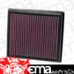 K&N Filters KN33-2990 Replacement Panel Filter Suit 2011-2013 Bmw 114, 116, 118, 120, 316, 318, 320 1.6, 2.0L