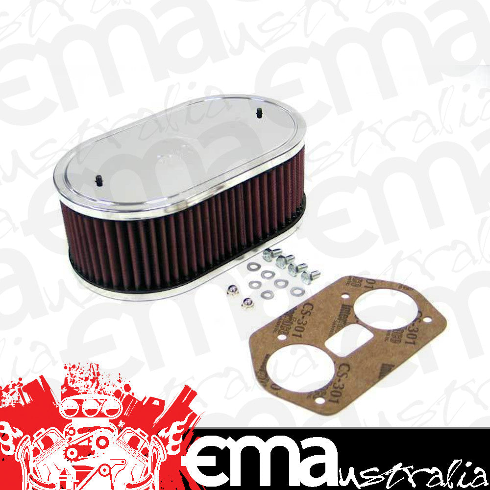 K&N Filters KN56-1190 Air Filter Assembly 5.25"W X 9"L X 3.5"H Weber Icn 40/44/48/44Mx