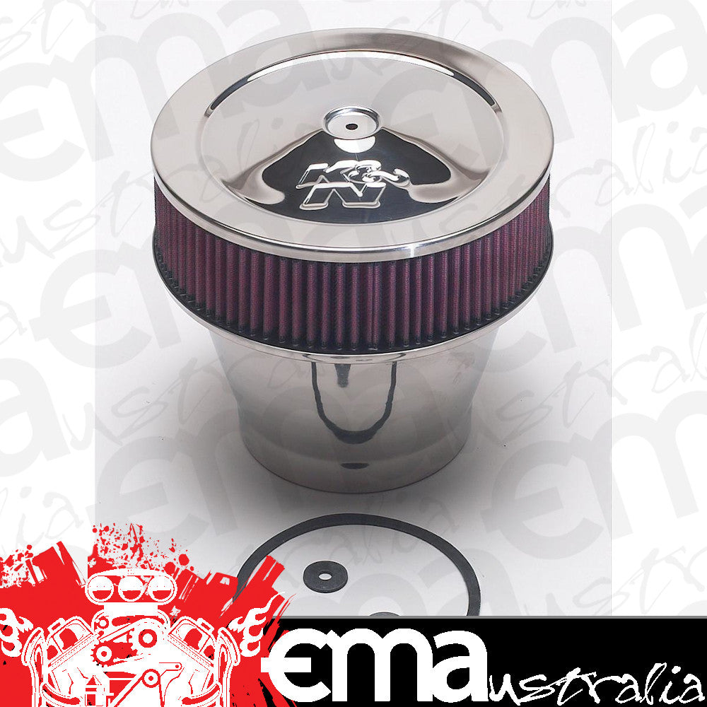 K&N Filters KN58-1190 S/Steel Velocity Stack Air Cleaner Assembly 9" Dia X 8.25"H