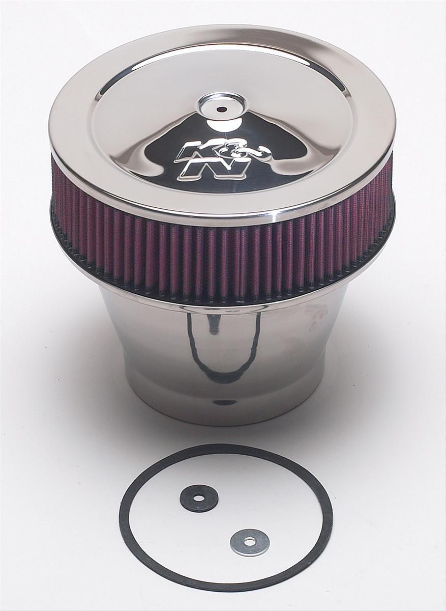 K&N Filters KN58-1190 S/Steel Velocity Stack Air Cleaner Assembly 9" Dia X 8.25"H