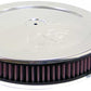 K&N Filters KN60-1130 Chrome Custom Air Cleaner Assembly 11 X 2-3/16" Suit Neck Size 2-5/8 In 67 Mm