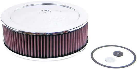 K&N Filters KN60-1140 Chrome Custom Air Cleaner Assembly 11 X 3-1/2" Suit Neck Size 2-5/8 In 67 Mm