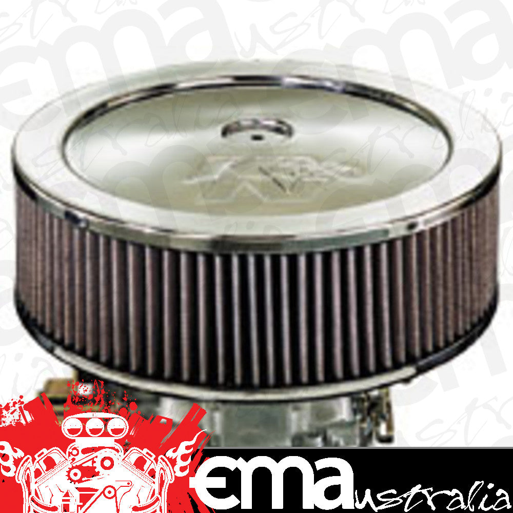 K&N Filters KN60-1180 Chrome Custom Air Cleaner Assembly Suit Neck Size 5-1/8" 130 Mm
